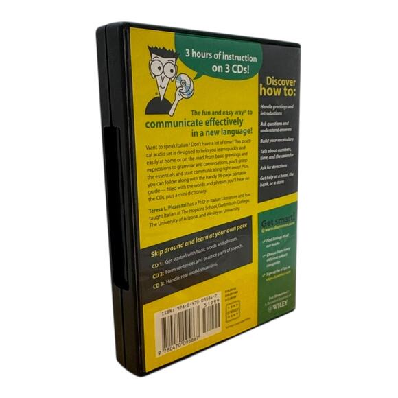 Italian for Dummies 3-CD Audio Set with 96-Page Guide Book - Picture 3 of 8